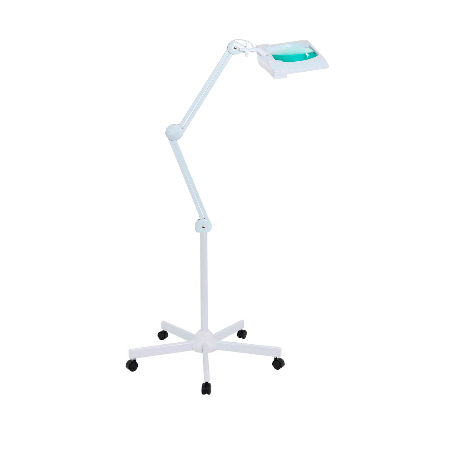 Лампа лупа Med-Mos 9002LED (9002LED-D) бестеневая, на штативе (FS2), с РУ, П-образная, увеличенная площадь обзора